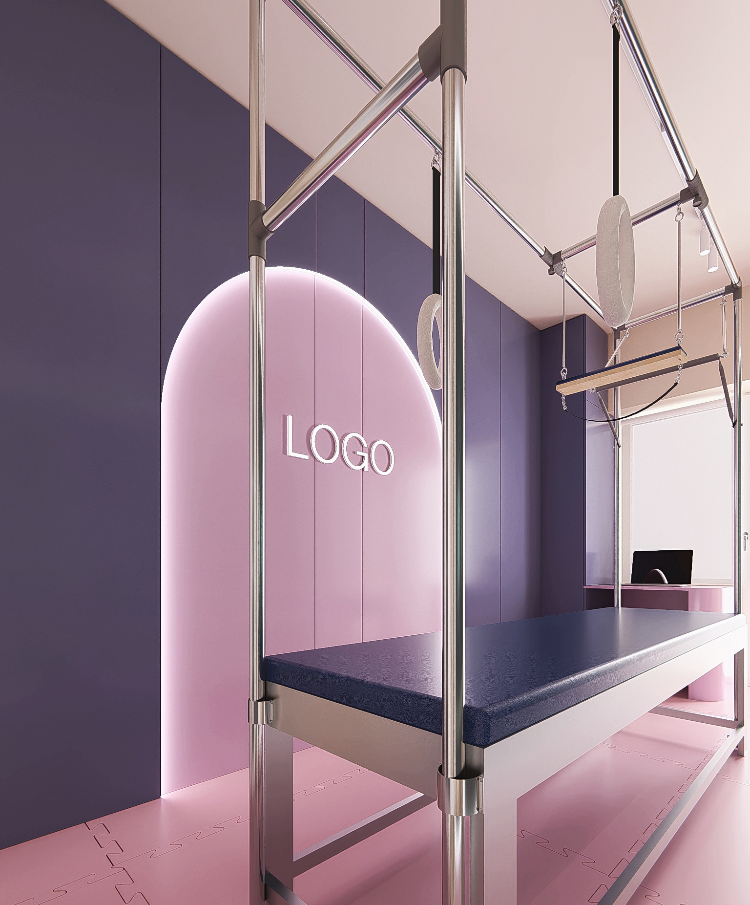 Logo arch with Cadillac